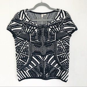 Anthro. Moth Dahlia Jacquard Top